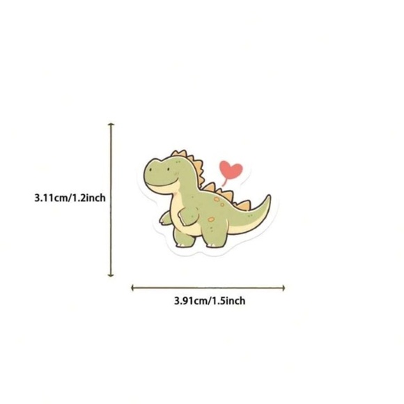 100 multicolored dinosaur vinyl stickers home decor laptop cup water bottle mug - Picture 4 of 9